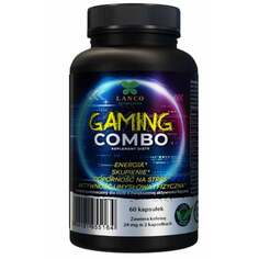Gaming Combo, Энергия, Фокусировка, Стрессоустойчивость, Умственная и физическая активность, 60 капсул. Lanco Nutrition