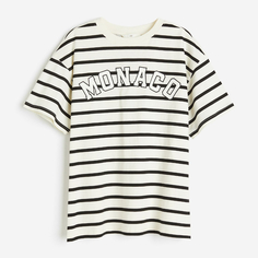 Футболка H&amp;M Printed Monaco, кремовый H&M