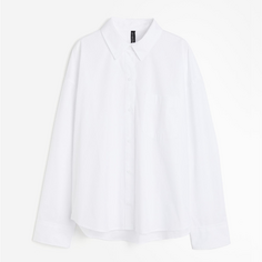 Рубашка H&amp;M Oversized Cotton, белый H&M