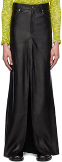 SSENSE Эксклюзивная черная кожаная длинная юбка Theophilio