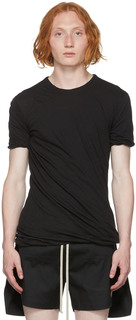 Черная двойная футболка Rick Owens