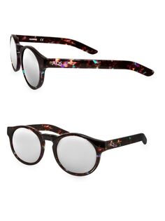 Круглые солнцезащитные очки BENNI 49MM Aqs, цвет Brown Multi