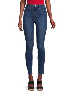 Эластичные джинсы-скинни Monica со сверхвысокой посадкой L&apos;Agence, цвет Byers Lagence