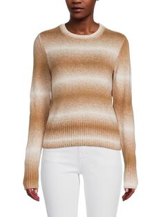 Полосатый свитер с эффектом омбре Laundry By Shelli Segal, цвет Camel Marshmallow