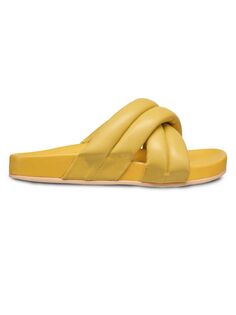 Пышные сандалии с перекрещенными ремешками French Connection, желтый