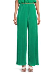 Прямые брюки со складками Renee C., цвет Emerald Green