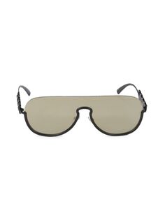 Солнцезащитные очки-авиаторы 65MM Versace, цвет Matte Black