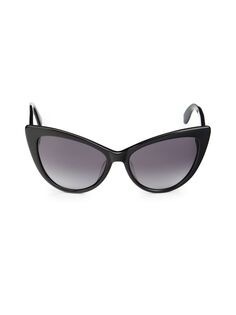 Солнцезащитные очки «кошачий глаз» 56MM Kate Spade New York, черный