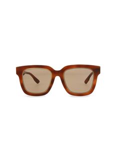 Квадратные солнцезащитные очки 52 мм Gucci, цвет Havana