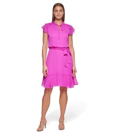 Платье DKNY, Triple Sleeve Tie Waist Dress