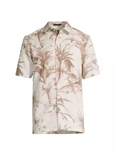 Рубашка на пуговицах с цветочным принтом Belmar Ted Baker, цвет natural