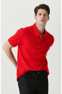 Красная футболка с воротником-поло Network, красный