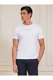 Мужская футболка приталенного кроя Tom Guess, белый