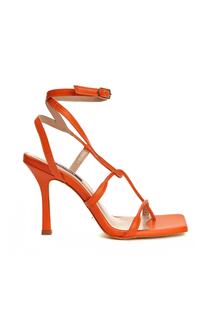 Оранжевые женские кожаные сандалии Network, оранжевый
