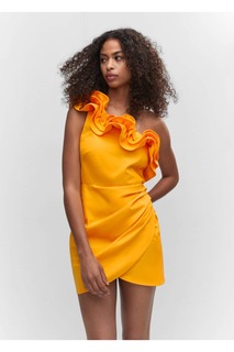 Платье -- Mango, оранжевый