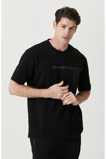 Простая черная футболка с коротким рукавом Network, черный