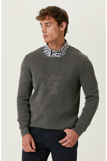 Темно-серый свитер с круглым вырезом Network, серый