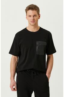 Черная футболка с круглым вырезом с коротким рукавом Network, черный