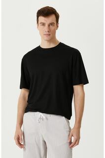 Черная футболка с круглым вырезом с коротким рукавом Network, черный
