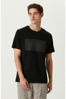 Черная хлопковая футболка N-tech с принтом Network, черный
