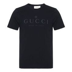 Футболка GUCCI Logo T-shirt &apos;Black&apos;, черный