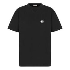 Футболка Men&apos;s DIOR SS22 Plain Weave Knit Loose Short Sleeve Black T-Shirt, черный