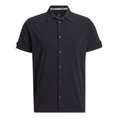 Рубашка adidas Solid Color Casual Short Sleeve Shirt Black, черный