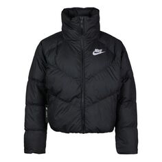 Куртка (WMNS) Nike Sportswear Windpuffer Therma-FIT Loose Puffer Jacket &apos;Black&apos;, черный