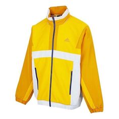 Куртка adidas Training Series Zipper Stand Collar Hooded Long Sleeves Logo Jacket Yellow, желтый