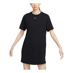 Платье (WMNS) Nike Sportswear Essential Short-sleeve T-Shirt Dress &apos;Black&apos;, черный