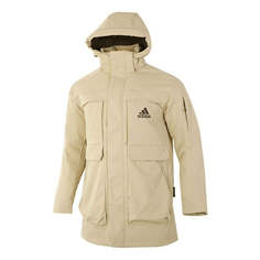 Пуховик adidas Big Pocket Pk Stay Warm mid-length Cargo Down Jacket Khaki, хаки