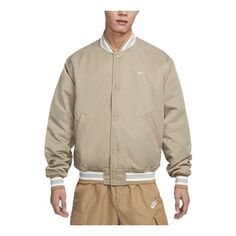 Куртка Nike Sportswear Authentics Dugout Jacket &apos;Khaki White&apos;, хаки