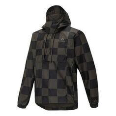 Куртка adidas M Wv Jkt Plaid Casual Stay Warm hooded track Jacket Black, черный