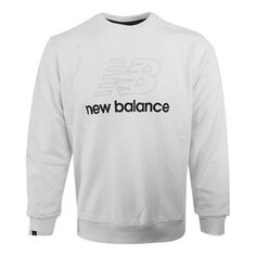 Толстовка New Balance Men&apos;s New Balance Athleisure Casual Sports Knit Round Neck Pullover White, белый