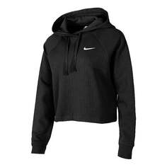 Толстовка (WMNS) Nike Sportswear Cropped Hoodie &apos;Black White&apos;, черный