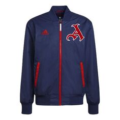 Куртка adidas Afc Lny Bomber New Year&apos;s Edition Arsenal Soccer/Football logo Sports Jacket Navy Blue, синий