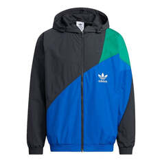 Куртка adidas originals Ts Wb Colorblock Splicing Sports hooded Logo Jacket Blue, синий