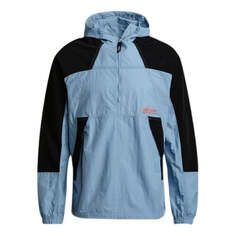 Куртка adidas originals Contrasting Colors Loose Sports Hooded Jacket Sky Blue, синий