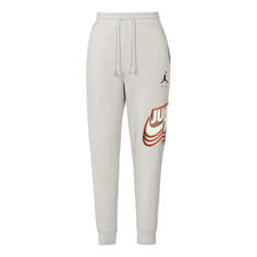 Спортивные штаны Men&apos;s Air Jordan Funny Printing Fleece Lined Sports Pants/Trousers/Joggers Light Grey, серый Nike