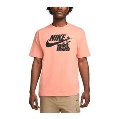 Рубашка Nike Sportswear Short Sleeve Swoosh Holographic T-shirt &apos;Light Madder Root&apos;, цвет light madder root/white