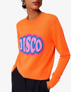 Топ в стиле диско с длинными рукавами FROM FUTURE, оранжевый