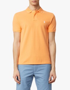 Рубашка поло узкого кроя с короткими рукавами Ralph Lauren, оранжевый