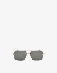 Солнцезащитные очки-авиаторы Zegna, цвет Oro / Verde