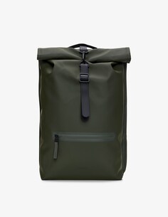 Рюкзак с роллтопом Rains, зеленый