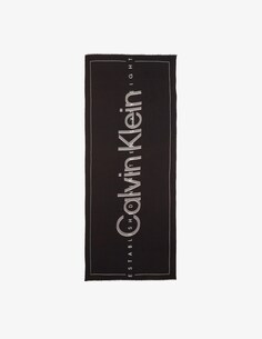 Шарф с логотипом Calvin Klein, черный