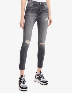 Джинсы скинни с высокой посадкой Calvin Klein Jeans, серый