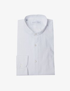 Рубашка современный гуру из сирсакера Sartoria Italiana, белый