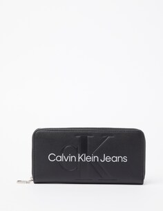 Кошелек на молнии Calvin Klein Jeans, черный