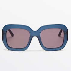 Солнцезащитные очки Massimo Dutti Oversize Square, синий
