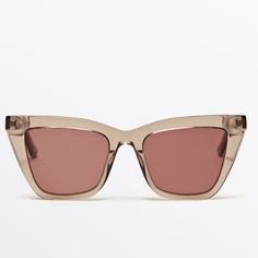 Солнцезащитные очки Massimo Dutti Cateye, светло-коричневый